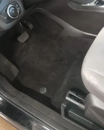 The same driver's footwell after cleaning