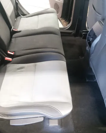 The same rear seat and floor after cleaning