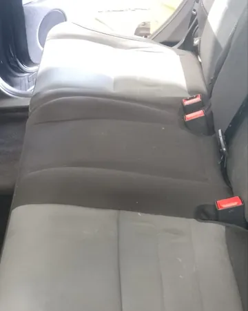 The same rear bench seat after cleaning